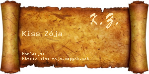Kiss Zója névjegykártya